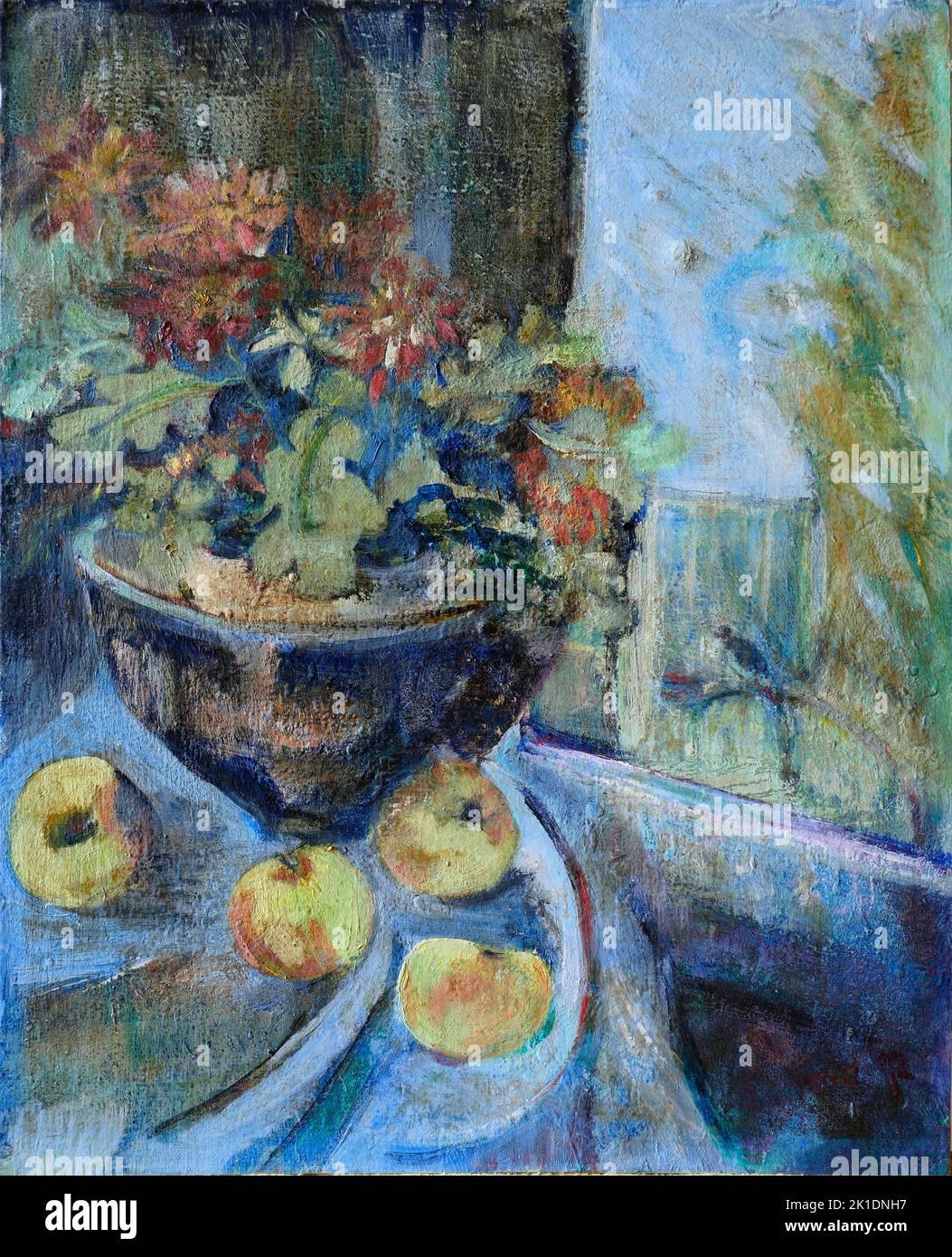 AJAXNETPHOTO. 1983. RUEL MALMAISON, FRANKREICH. - T.G. EASTLAND ART - STILLLEBEN FENSTER RUEL MALMAISON, FRANKREICH, GEMALT VON T. G. EASTLAND; ÖL AUF LEINENTUCH AN BORD. 20TH JAHRHUNDERT IMPRESSIONISMUS STIL ARBEIT UNDATIERT UM 1983. GEMÄLDE OHNE UNTERSCHRIFT. FOTO:© IN DIESER DIGITALEN KOPIE DES ORIGINALWERKS/AJAX NEWS & FEATURE SERVICE. © IN ORIGINALKUNSTWERKEN; T.G. EASTLAND. QUELLE: PRIVATE SAMMLUNG. REF:GX8 191003 28 Stockfoto AJAXNETPHOTO. 1983. RUEL MALMAISON, FRANKREICH. - T.G. EASTLAND ART - STILLLEBEN FENSTER RUEL MALMAISON, FRANKREICH, GEMALT VON T. G. EASTLAND; ÖL AUF LEINENTUCH AN BORD. 20TH JAHRHUNDERT IMPRESSIONISMUS STIL ARBEIT UNDATIERT UM 1983. GEMÄLDE OHNE UNTERSCHRIFT. FOTO:© IN DIESER DIGITALEN KOPIE DES ORIGINALWERKS/AJAX NEWS & FEATURE SERVICE. © IN ORIGINALKUNSTWERKEN; T.G. EASTLAND. QUELLE: PRIVATE SAMMLUNG. REF:GX8 191003 28 Stockfoto