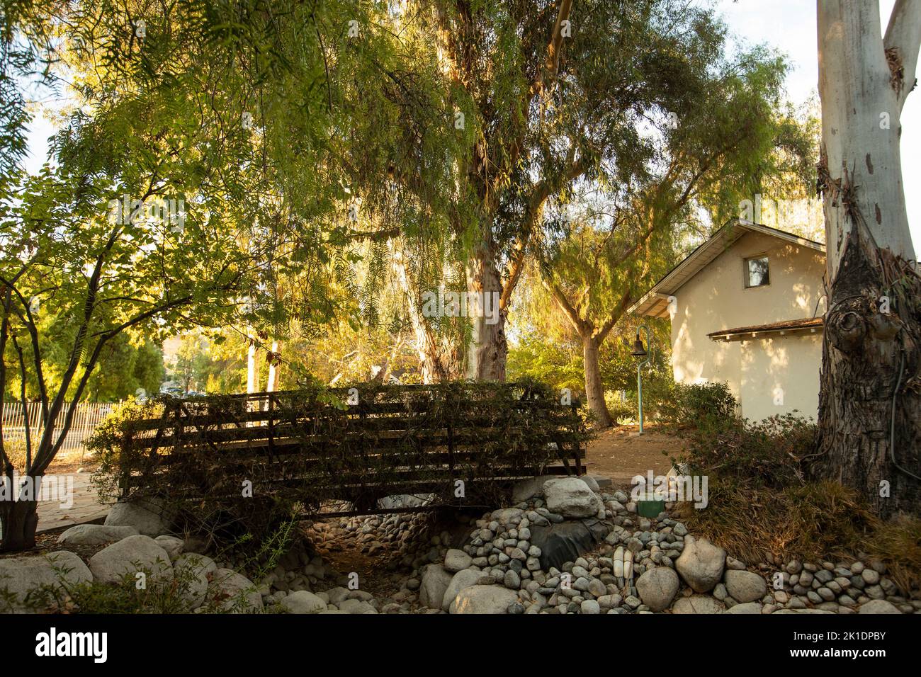 Blick auf den historischen Adobe Park aus den 1850er Jahren in Agoura Hills, Kalifornien, USA. Stockfoto