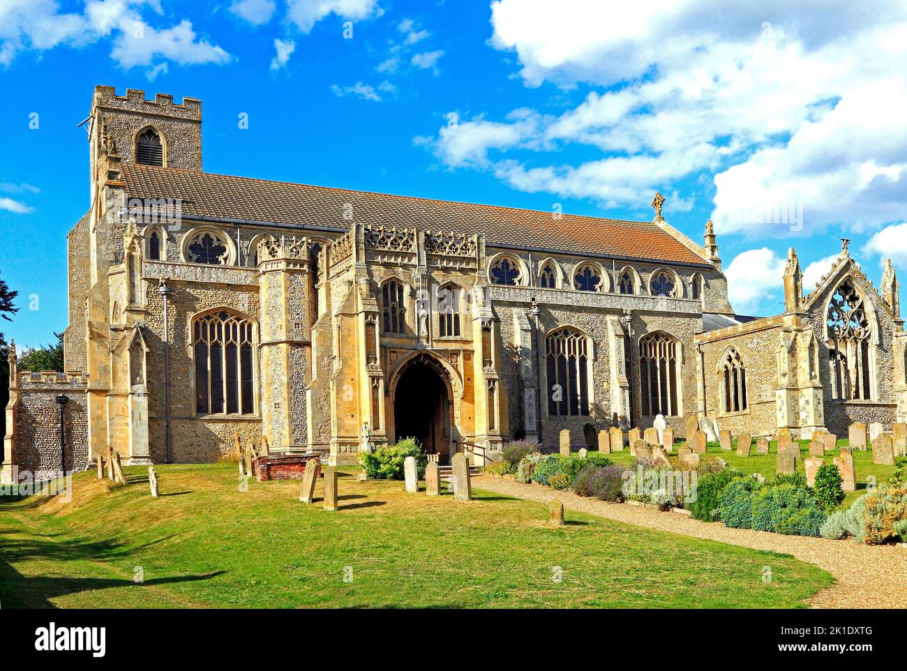 Cley am Meer, Norfolk, mittelalterliche Pfarrkirche, England, Großbritannien Stockfoto