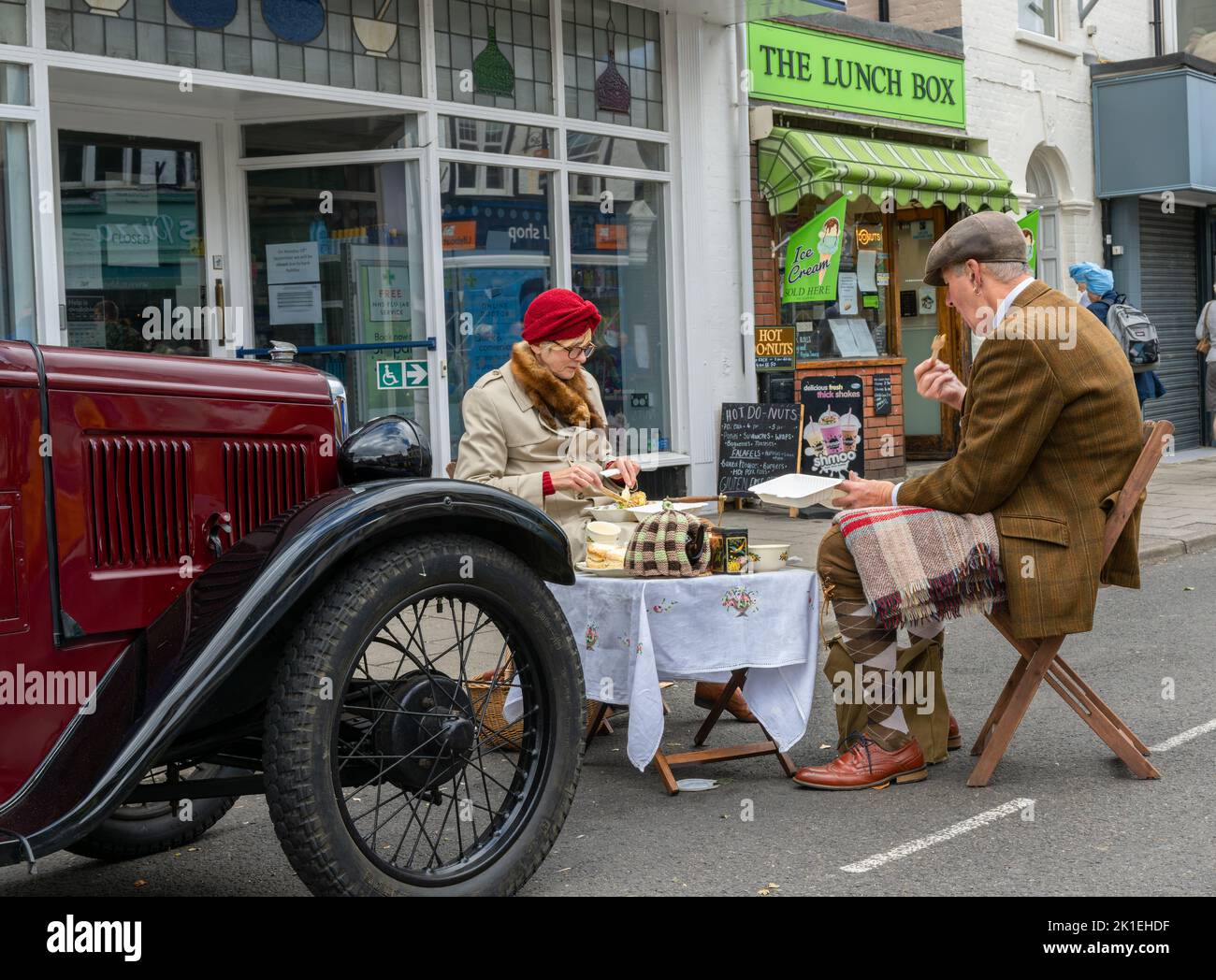 Wochenende der 40er Jahre bei der North Norfolk Railway in Sheringham North Norfolk. Stockfoto