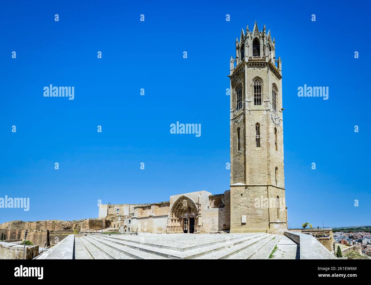 Alte Kathedrale Seu Vella in Lleida, Katalonien, Spanien Stockfoto