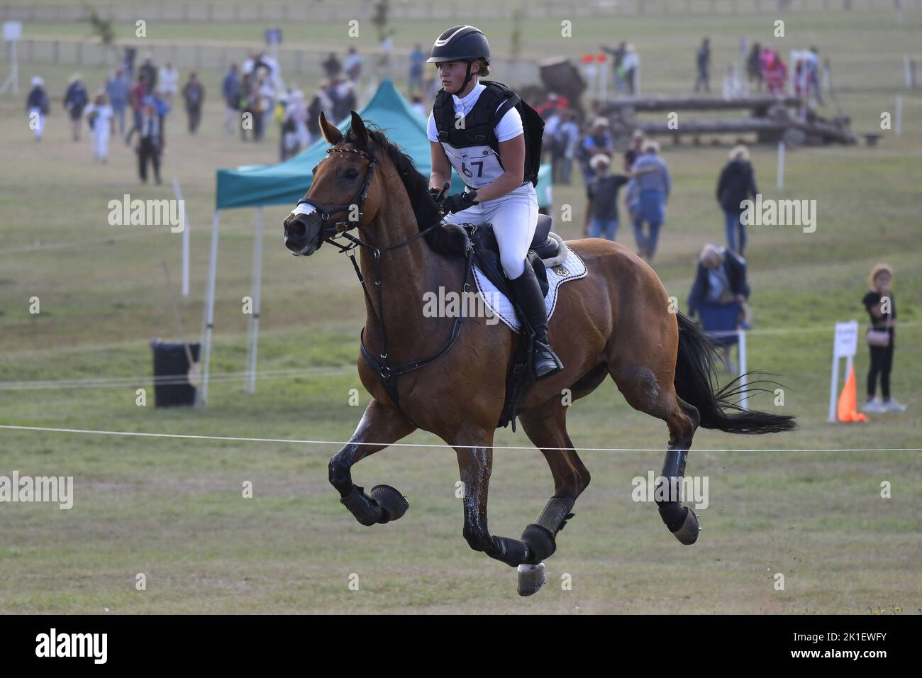 Alina Dibwoski (GER) auf Barbados 26 während der Langlaufstrecke der Equestrian FEI Eventing