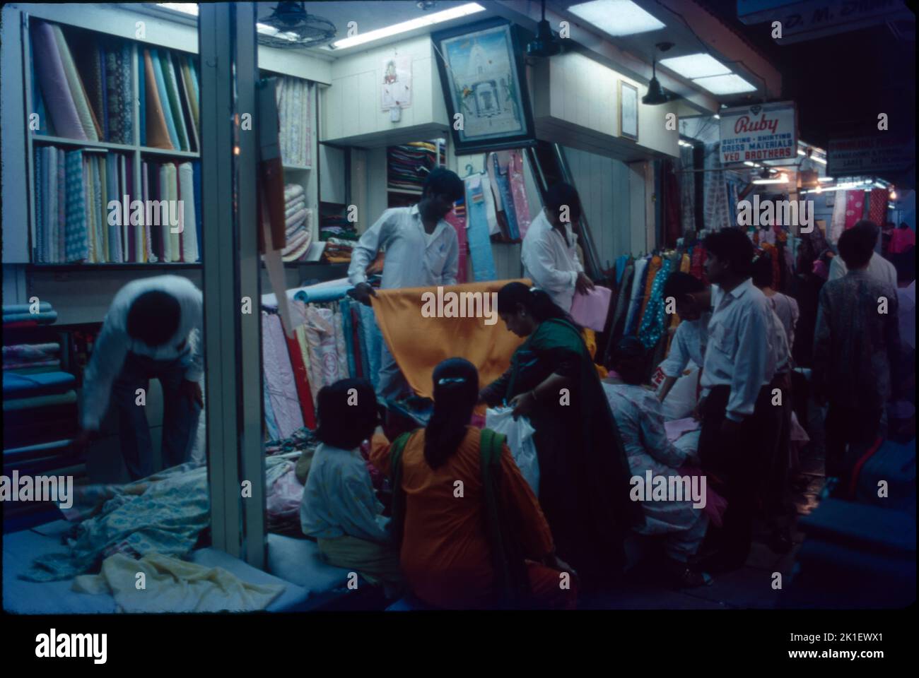 Mangaldas Market, Größter Tuchmarkt, Mumbai Stockfoto