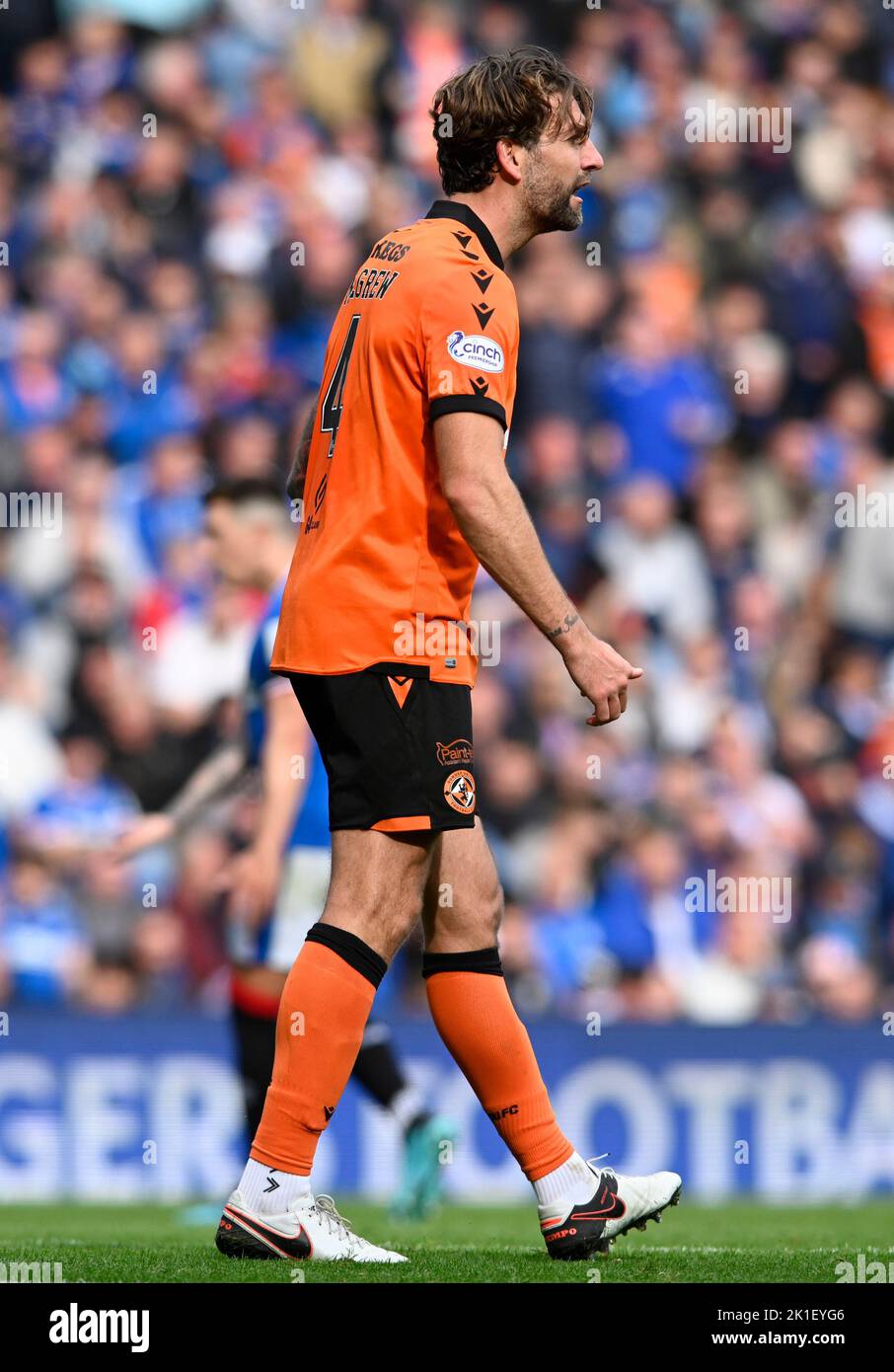 Glasgow, den 17.. September 2022. Charlie Mulgrew von Dundee Utd während des Cinch Premiership-Spiels im Ibrox Stadium, Glasgow. Bildnachweis sollte lauten: Neil Hanna / Sportimage Stockfoto