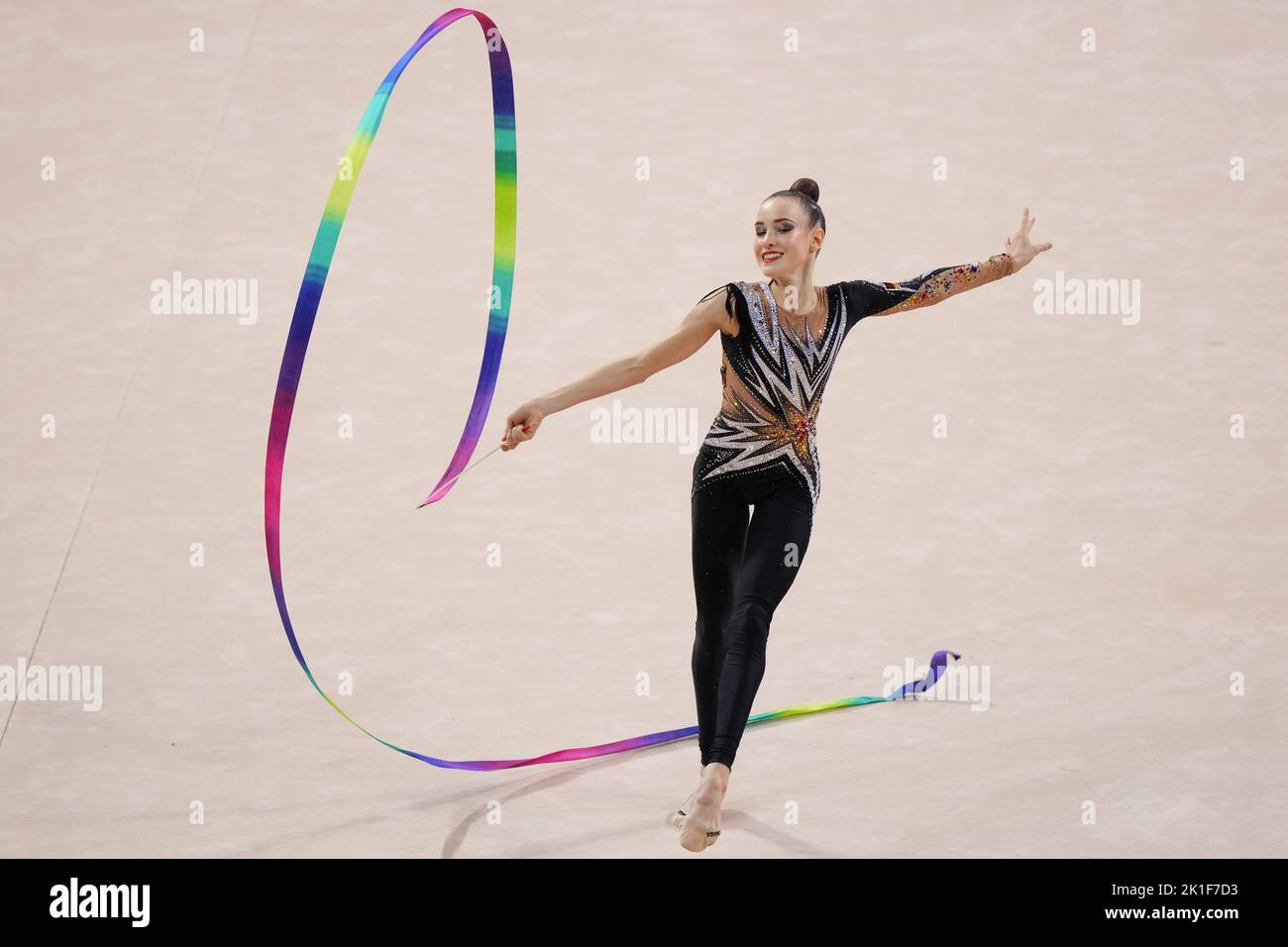 VARFOLOMEEV Darja - GER Ribbon Allround während der Rhythmischen Gymnastik Weltmeisterschaft 2022 day4, Gymnastik in Sofia, Bulgarien, September 17 2022 Stockfoto