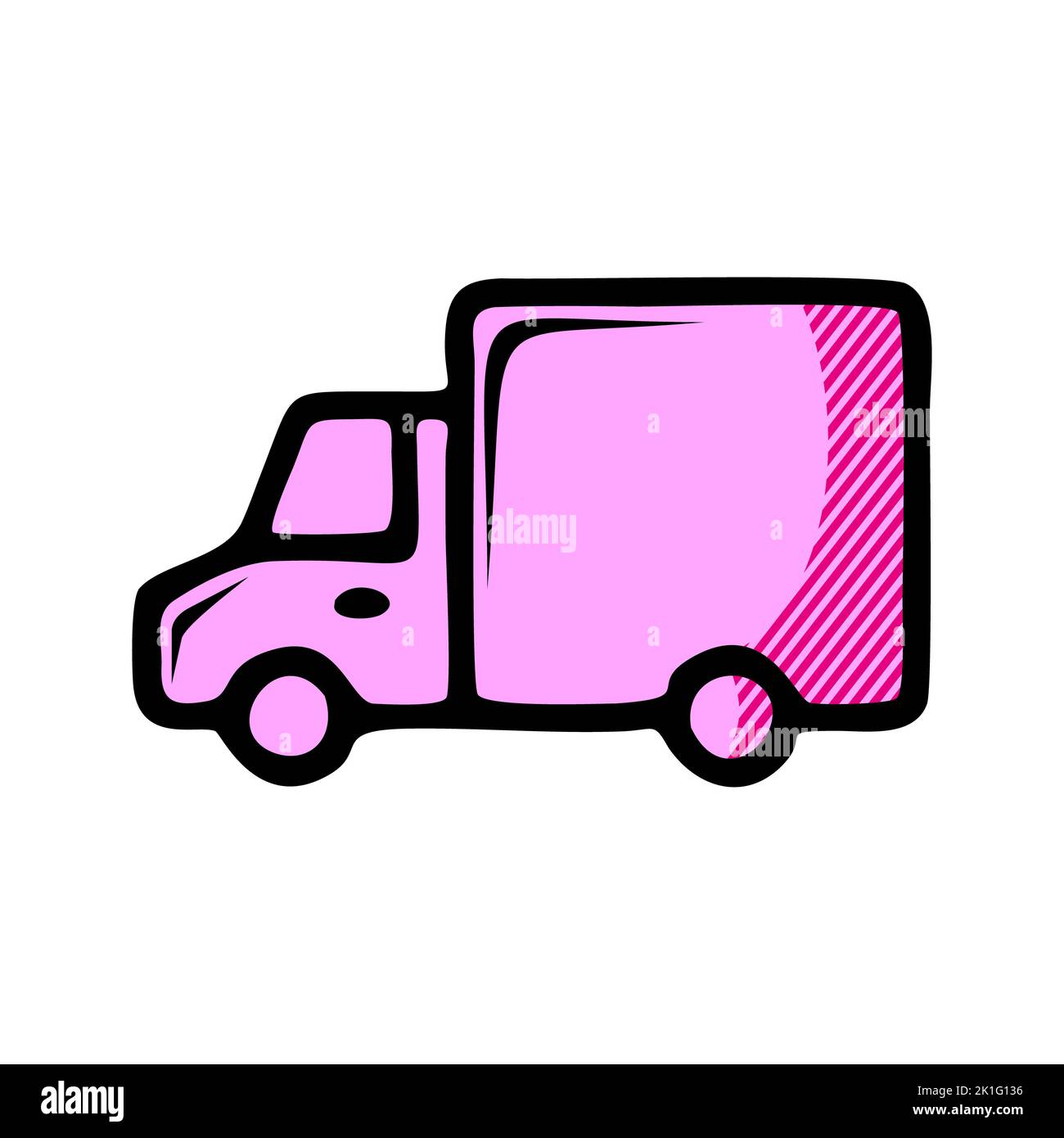 Lieferung LKW Linie Symbol. Lineare Stil Zeichen für mobile Konzept und Web-Design. Van LKW Umriss Vektor-Symbol. Versandsymbol, Logo-Abbildung. Vect Stockfoto