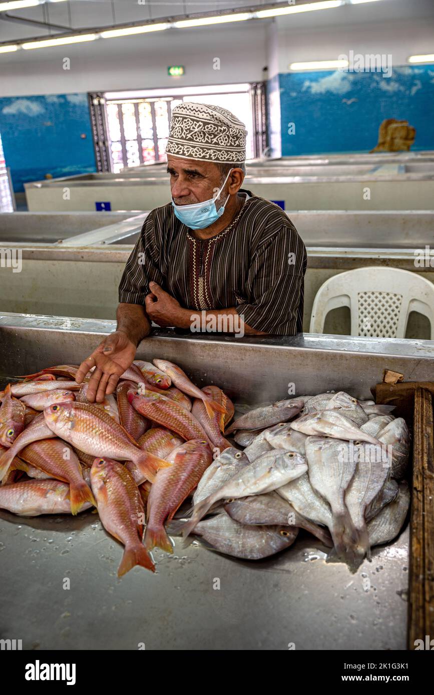 Fischmarkt in Muttrah, Muscat, Oman Stockfoto