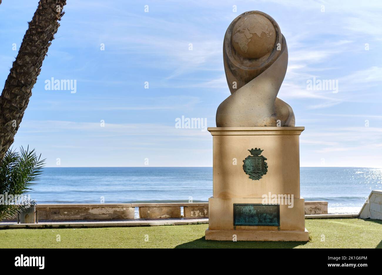 Santa Pola Denkmal an der Küste des Mittelmeers. Costa Blanca. Spanien Stockfoto