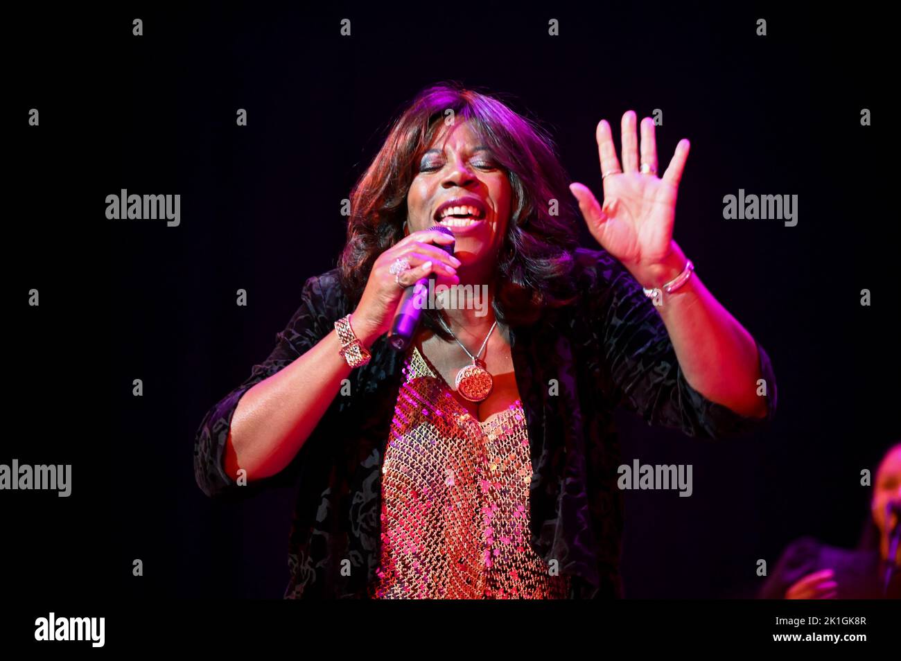 Jaki Graham bei der Tournee „Giants of Soul“ im Sheffield City Hall , Sheffield , Großbritannien , 14.09.2022 (Foto: ZUMA Press/Sipa USA) Stockfoto