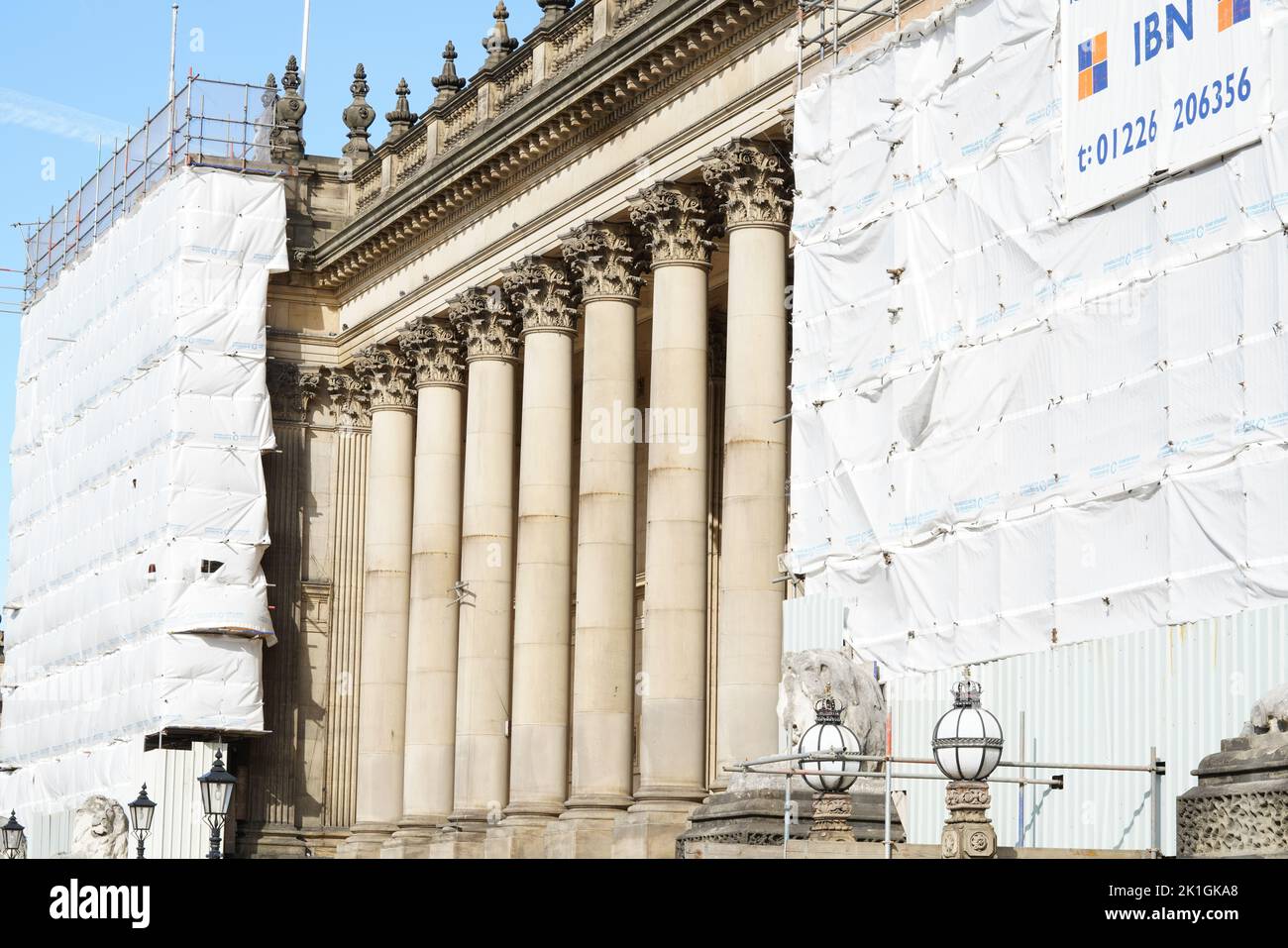 Renovierung des Rathauses von Leeds Stockfoto