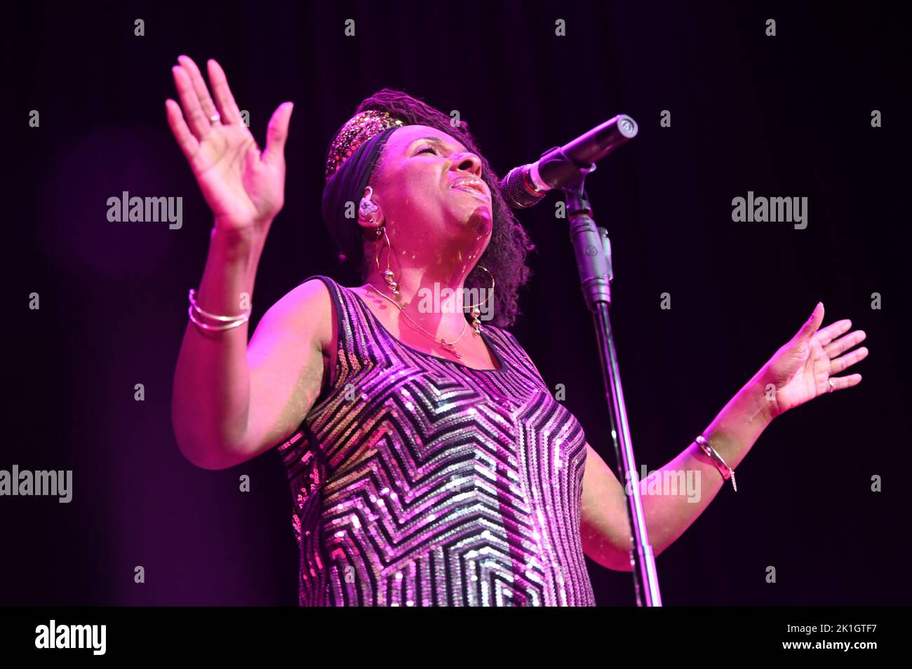 Janet Kay bei der Tournee „Giants of Soul“ im Sheffield City Hall, Sheffield, Großbritannien, 14.09.2022 (Foto: ZUMA Press/Sipa USA) Stockfoto
