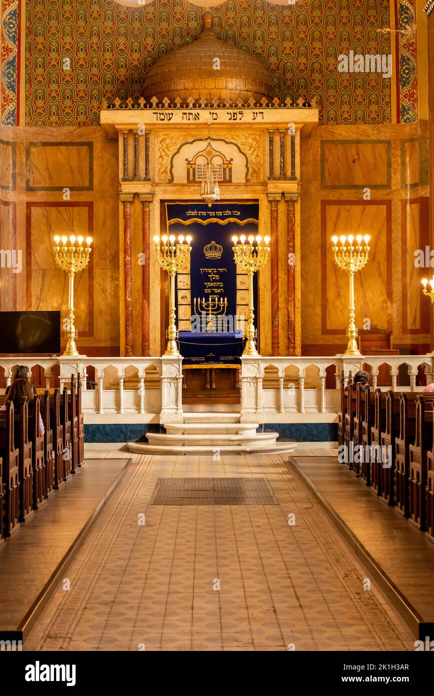 Sofia Synagoge oder Shul Innenraum als Gottesdienst und Studienort für die Juden in Sofia, Bulgarien, Osteuropa, Balkan, EU Stockfoto