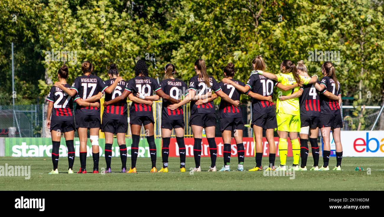 Mailand, Italien. 18. September 2022. Mailand Treffen während AC Mailand gegen US Sassuolo, Italienischer Fußball Serie A Frauenspiel in Mailand, Italien, September 18 2022 Quelle: Independent Photo Agency/Alamy Live News Stockfoto