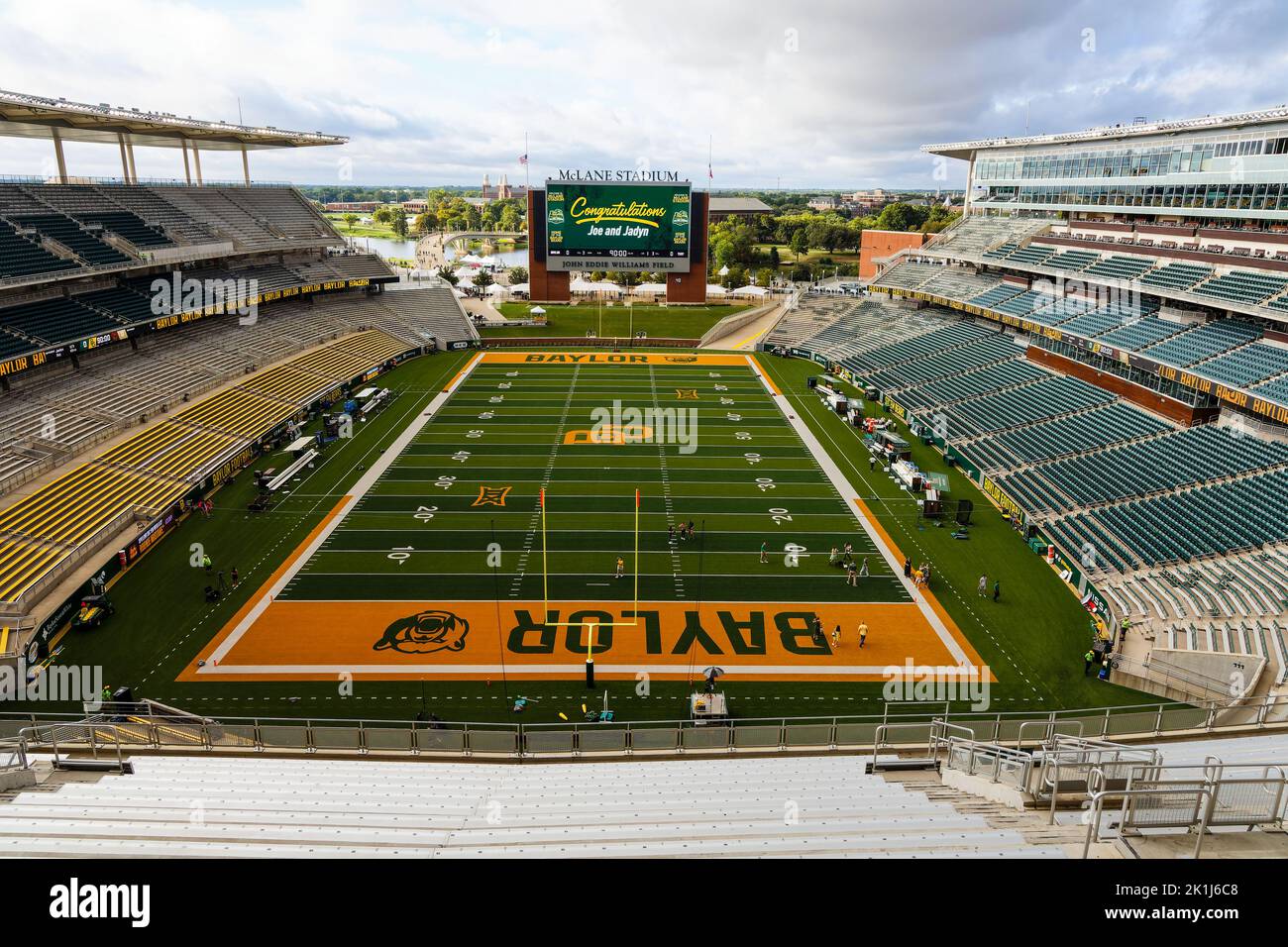 McLane Stadium Before the Baylor Bears vs Texas State Bobcats NCAA College Football Game, Samstag, 17. September 2022, in Waco, Text (Eddie Kelly/Bild von Stockfoto