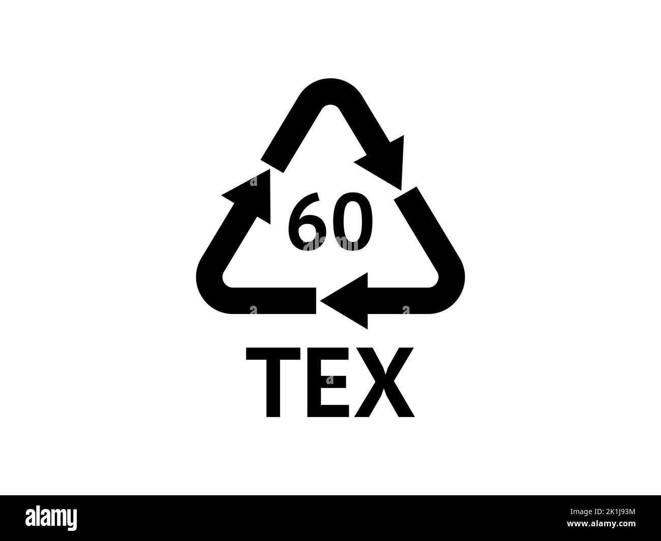Codes für das organische Recycling. Recycling-Symbol auf einem isolierten Hintergrund. Mobius-Streifen. Spezielles Symbol für Sortierung und Recycling. Zweite Verwendung. Vektor-Illus Stock Vektor