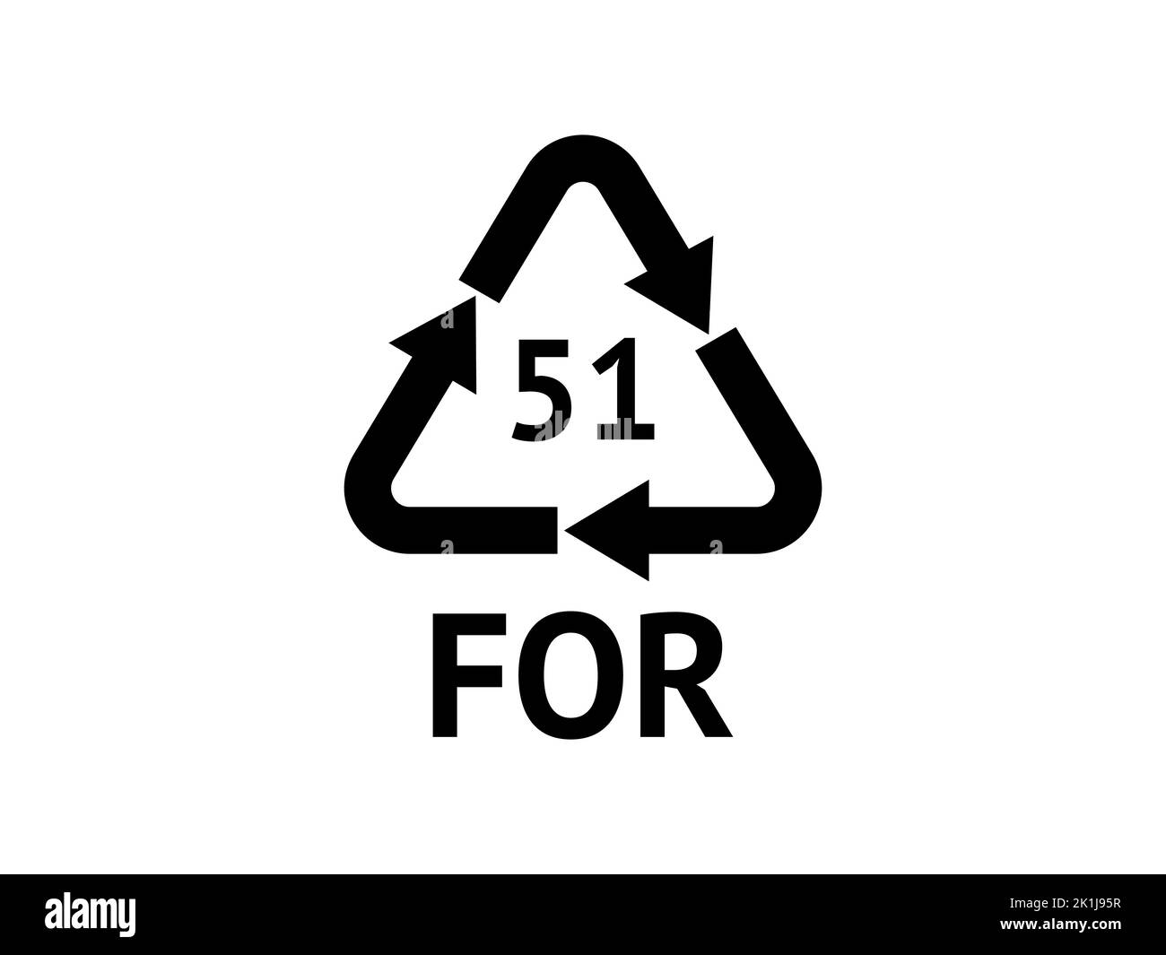 Codes für das organische Recycling. Recycling-Symbol auf einem isolierten Hintergrund. Mobius-Streifen. Spezielles Symbol für Sortierung und Recycling. Zweite Verwendung. Vektor-Illus Stock Vektor