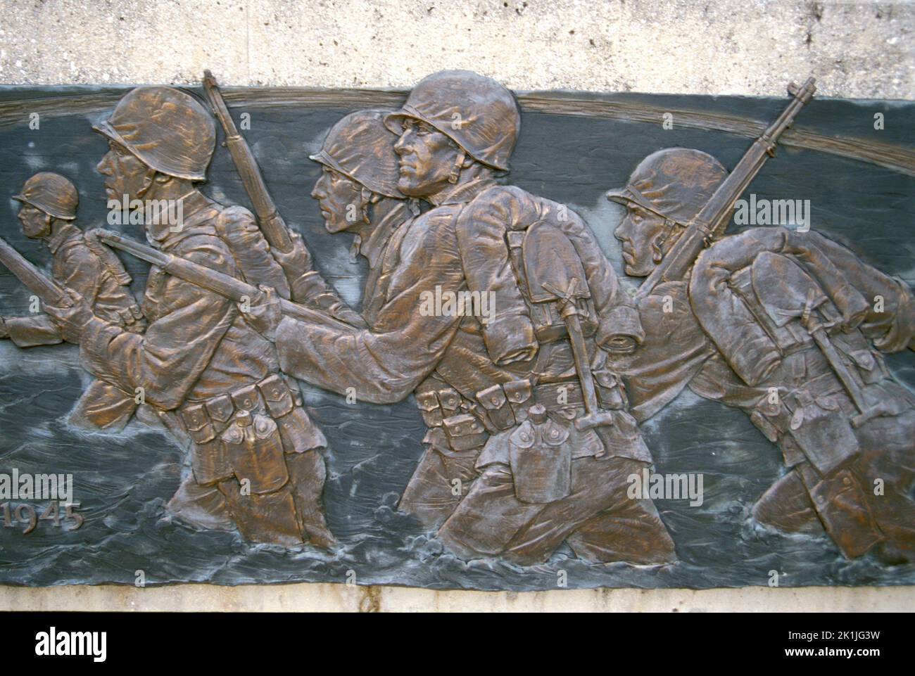 Frieze at war im Pacific National Historic Park, Guam. Guam ist ein Gebiet der Vereinigten Staaten im westlichen Pazifik Stockfoto