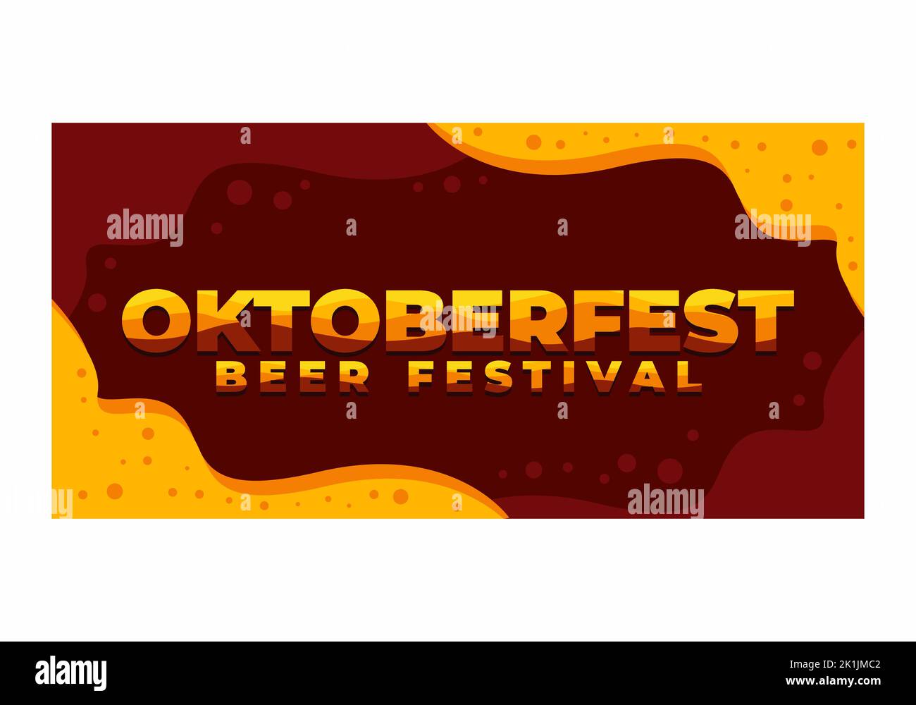 Oktoberfest Texteffekt für Social Media Banner Design Stock Vektor