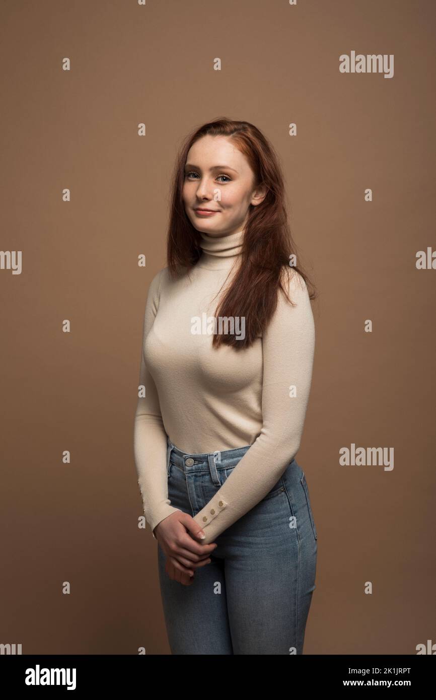 AYSDSKI Strickpullover Teenager - Rollkragen Pulli Baumwolle 2-15 Jahre