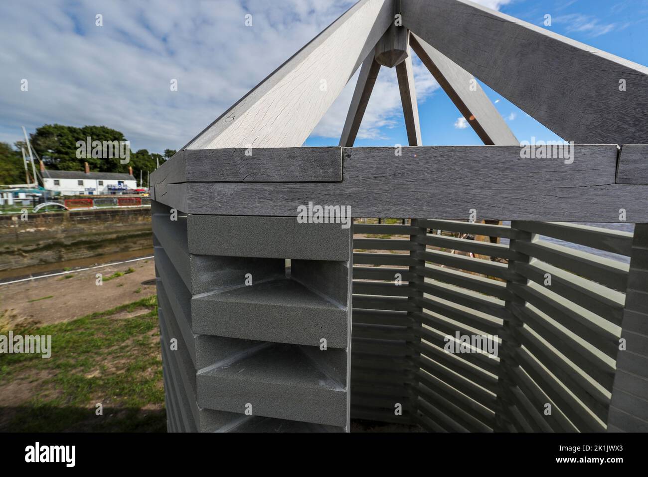 Lydney Harbour Art Trail, Lydney Harbour, Lydney, Gloucestershire, GL15 4er Stockfoto