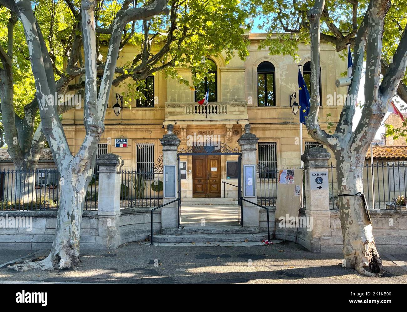 La mairie de Maussane-les-Alpilles, Bouches-du-Rhone, Provence-Alpes-Cote-d'Azur, Frankreich Stockfoto