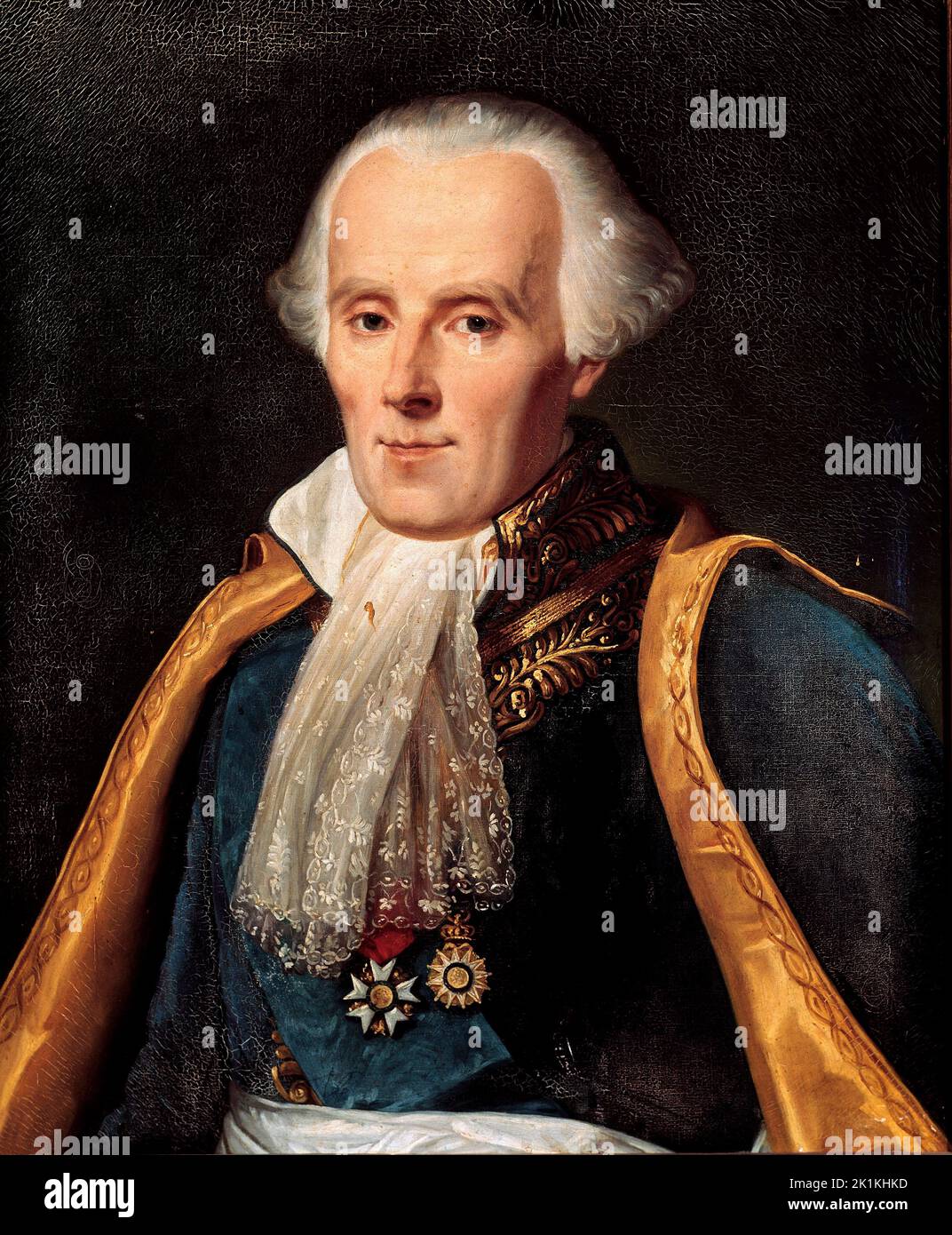 „Portrait de Pierre Simon, marquis de Laplace, mathematicien et astronome (1745-1827)“ Peinture de Madame Feytaud, 1842, Academie des Sciences, Paris Stockfoto „Portrait de Pierre Simon, marquis de Laplace, mathematicien et astronome (1745-1827)“ Peinture de Madame Feytaud, 1842, Academie des Sciences, Paris Stockfoto
