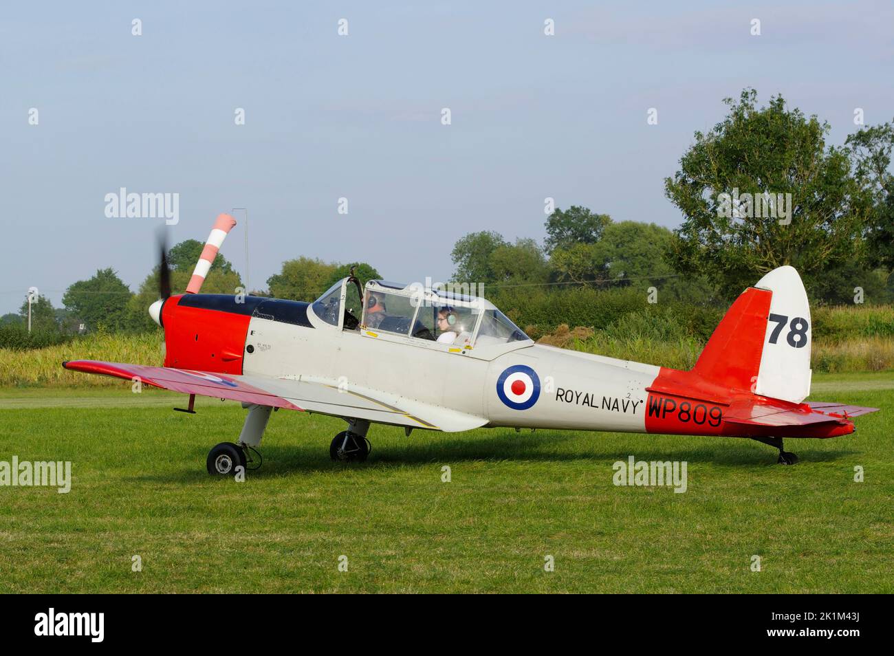 De Havilland Canada Chipmunk T.10, WP809, G-BVTX, The Victory Show, Foxlands Farm, Cosby, Leicestershire, England, Stockfoto