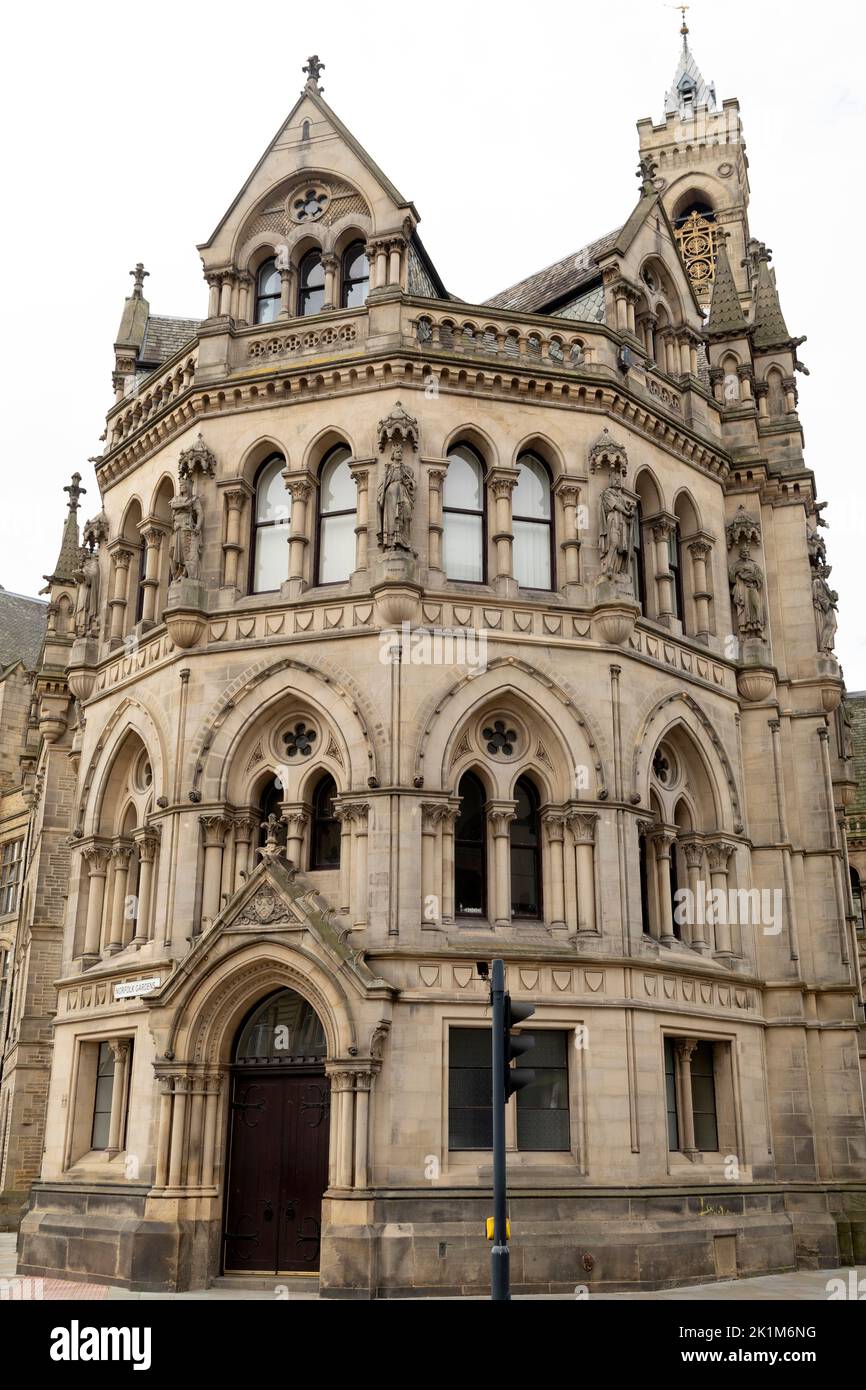 Bradford, West Yorkshire. Bradford wurde 2025 zur britischen Kulturstadt ernannt und 2009 zur ersten UNESCO-Filmstadt ernannt. Stockfoto