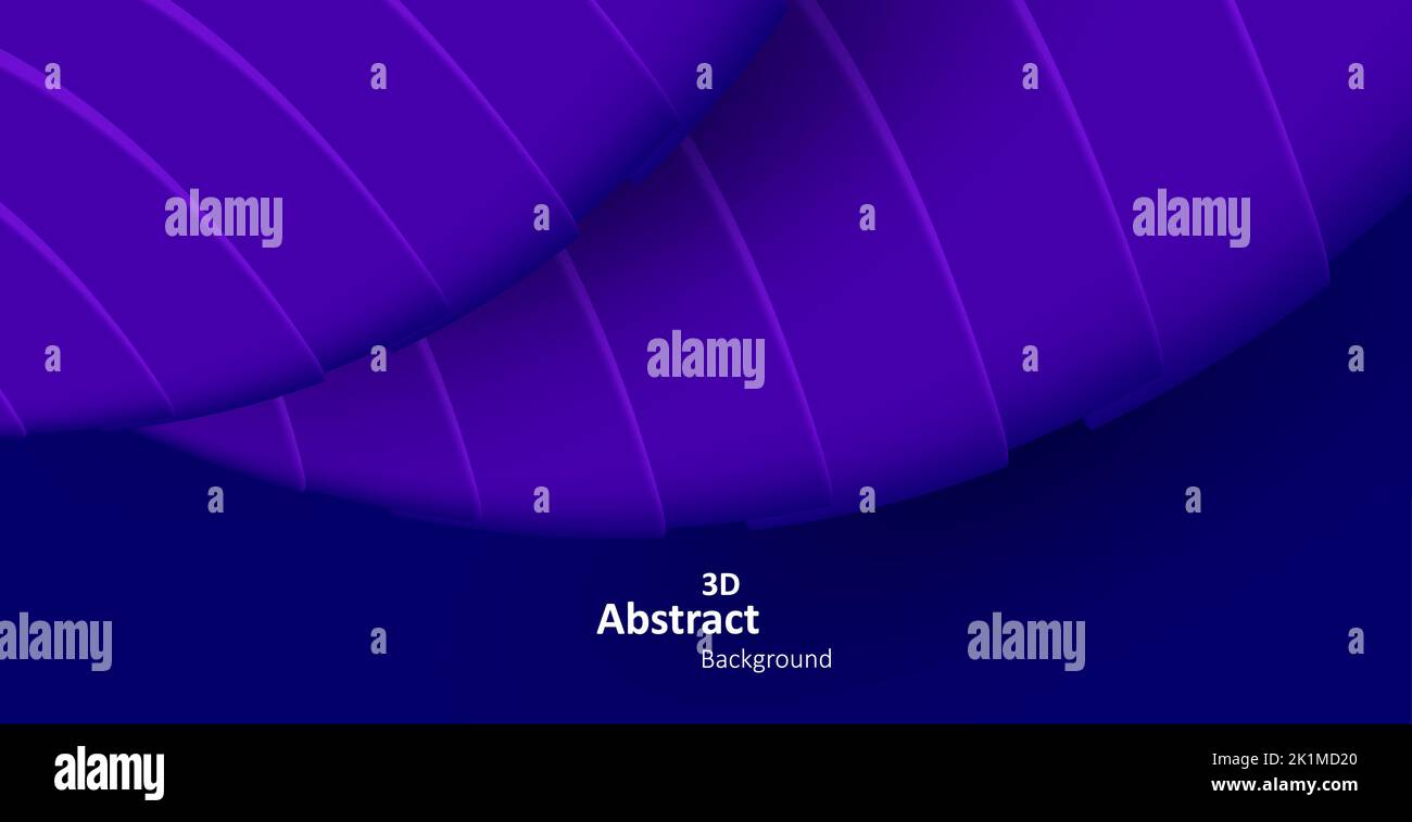 Abstrakter Hintergrund mit großen Streifen 3D lila Kreise Stock Vektor