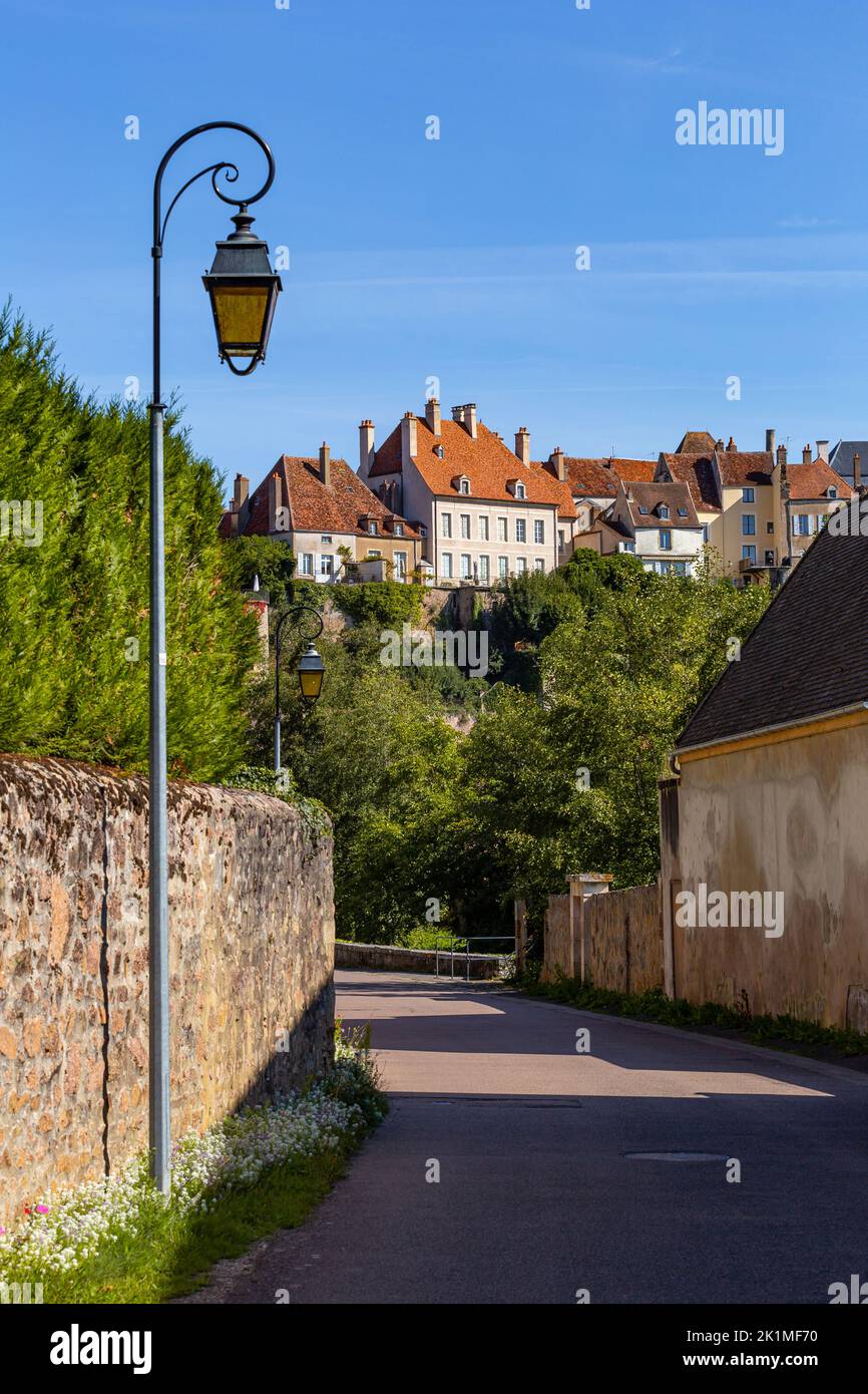Semur-en-Auxois, Bourgogne, Frankreich Stockfoto