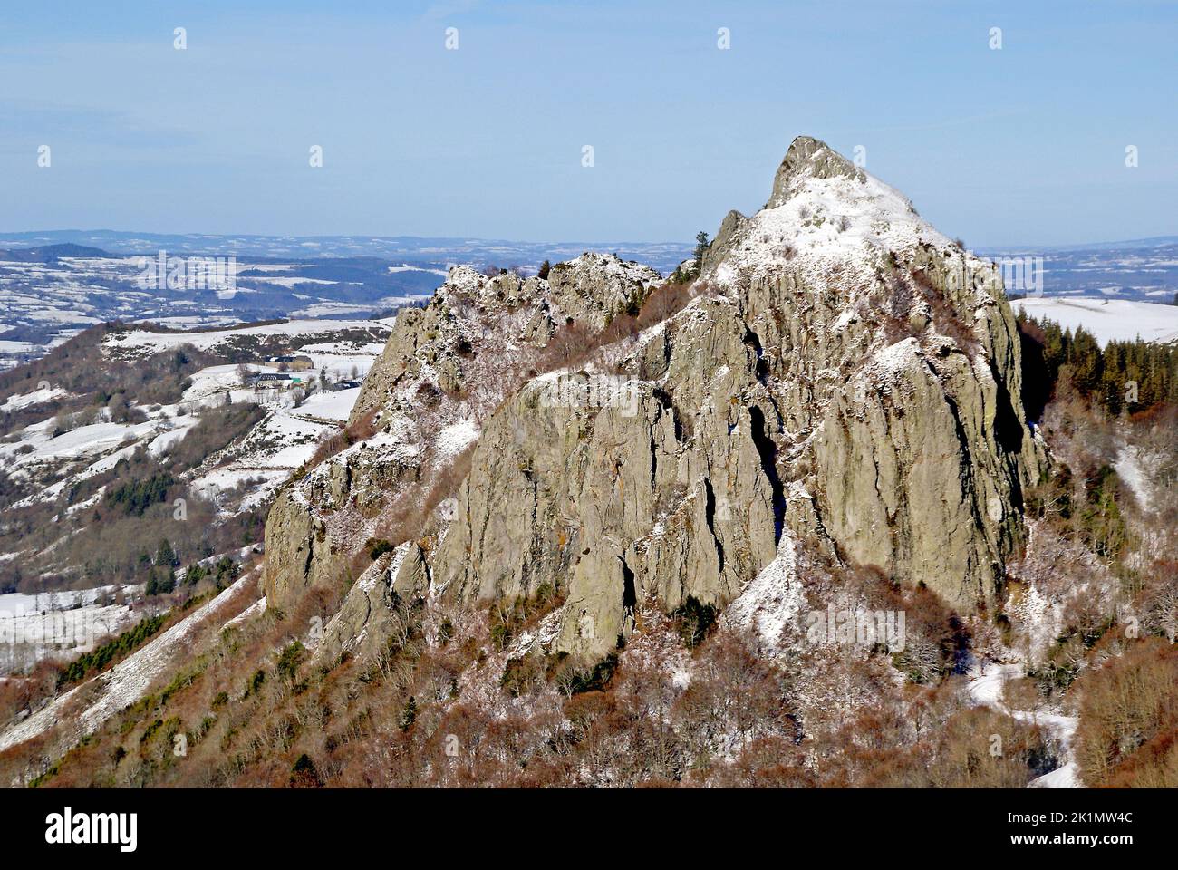 Les Roches Sanadoire in der Nähe von Mont-Dore in Frankreich Stockfoto