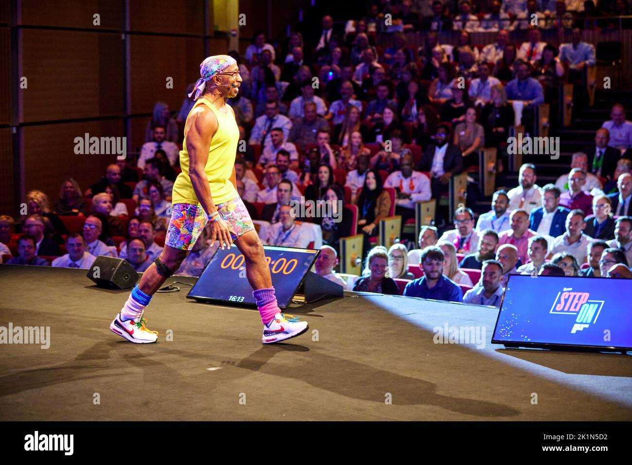 Derrick Errol Evans MBE, bekannt als „Mr Motivator“, ist ein in Jamaika geborener britischer Fitnesstrainer für TV-Ruhm Stockfoto