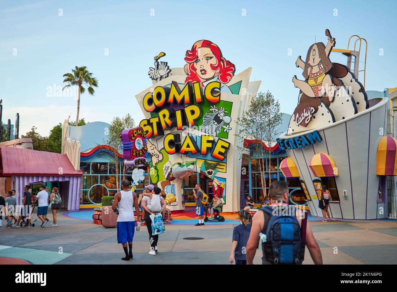 Comic Strip Cafe im Stil der Universal Studios Florida Stockfoto