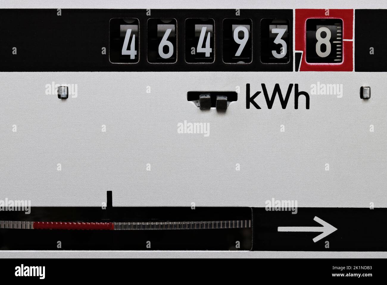 Analoges Elektrometer im privaten Haushalt Stockfoto