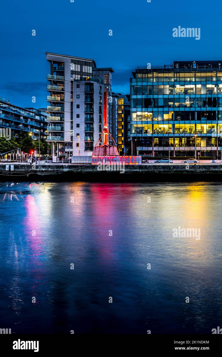 Auf dem Fluss liffey Dublin Irland Stockfoto