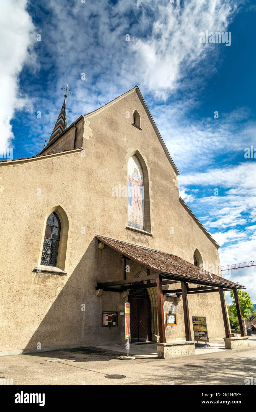 Außenansicht der Kirche Mariä Himmelfahrt, Baden, Schweiz Stockfoto