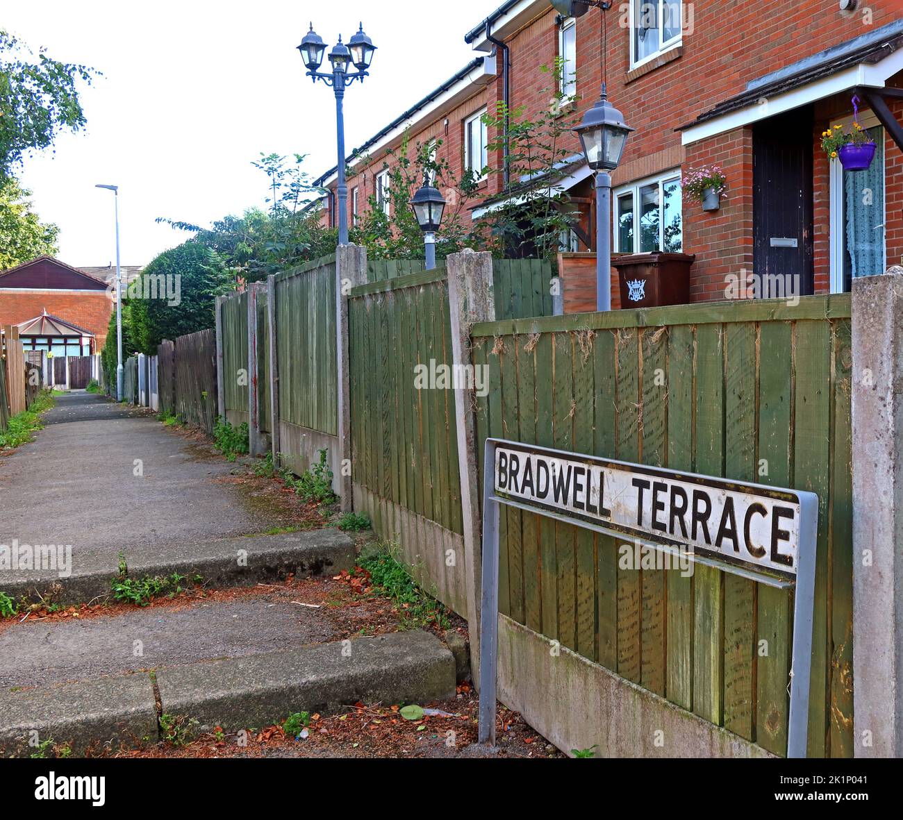 Bradwell Terrace Gamesley, Glossop, High Peak, Derbyshire, England, UK, SK13 6HU Stockfoto