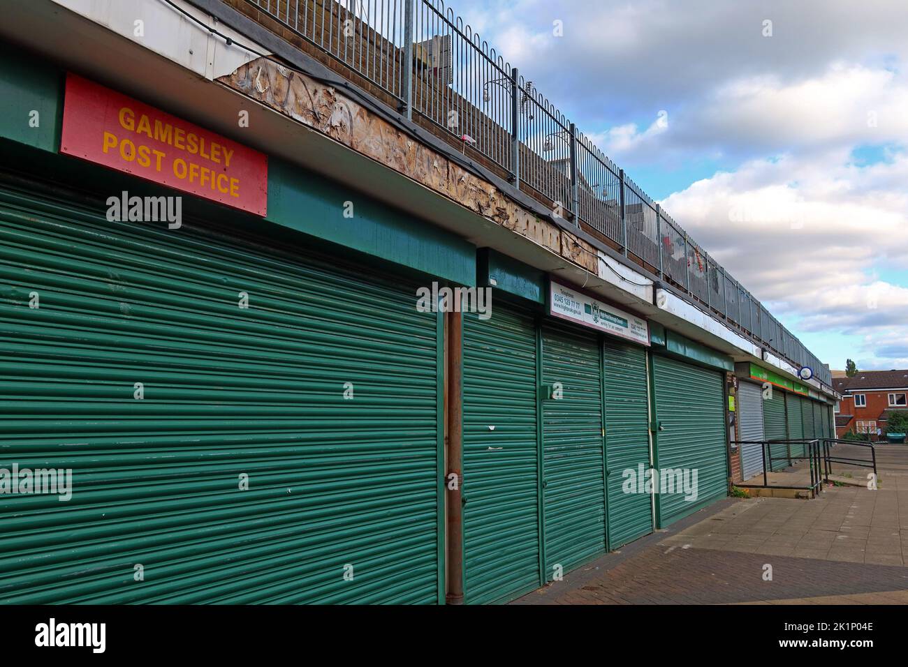 Gamesley Post Office, Winster Mews, 38, Glossop, Glossop, Derbyshire, England, Großbritannien, SK13 0LU Stockfoto