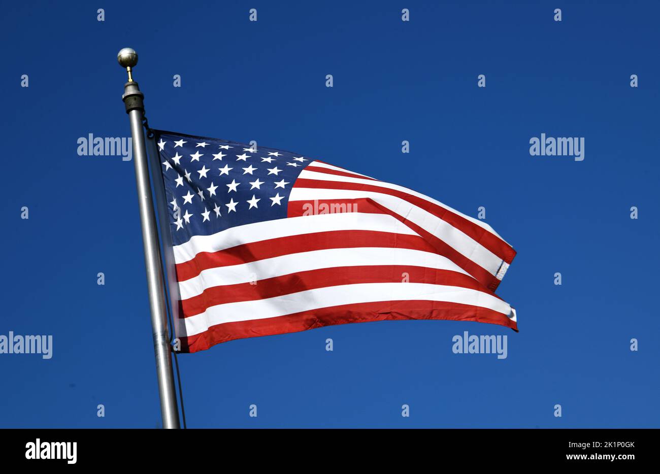 Die amerikanische Flagge. Stockfoto