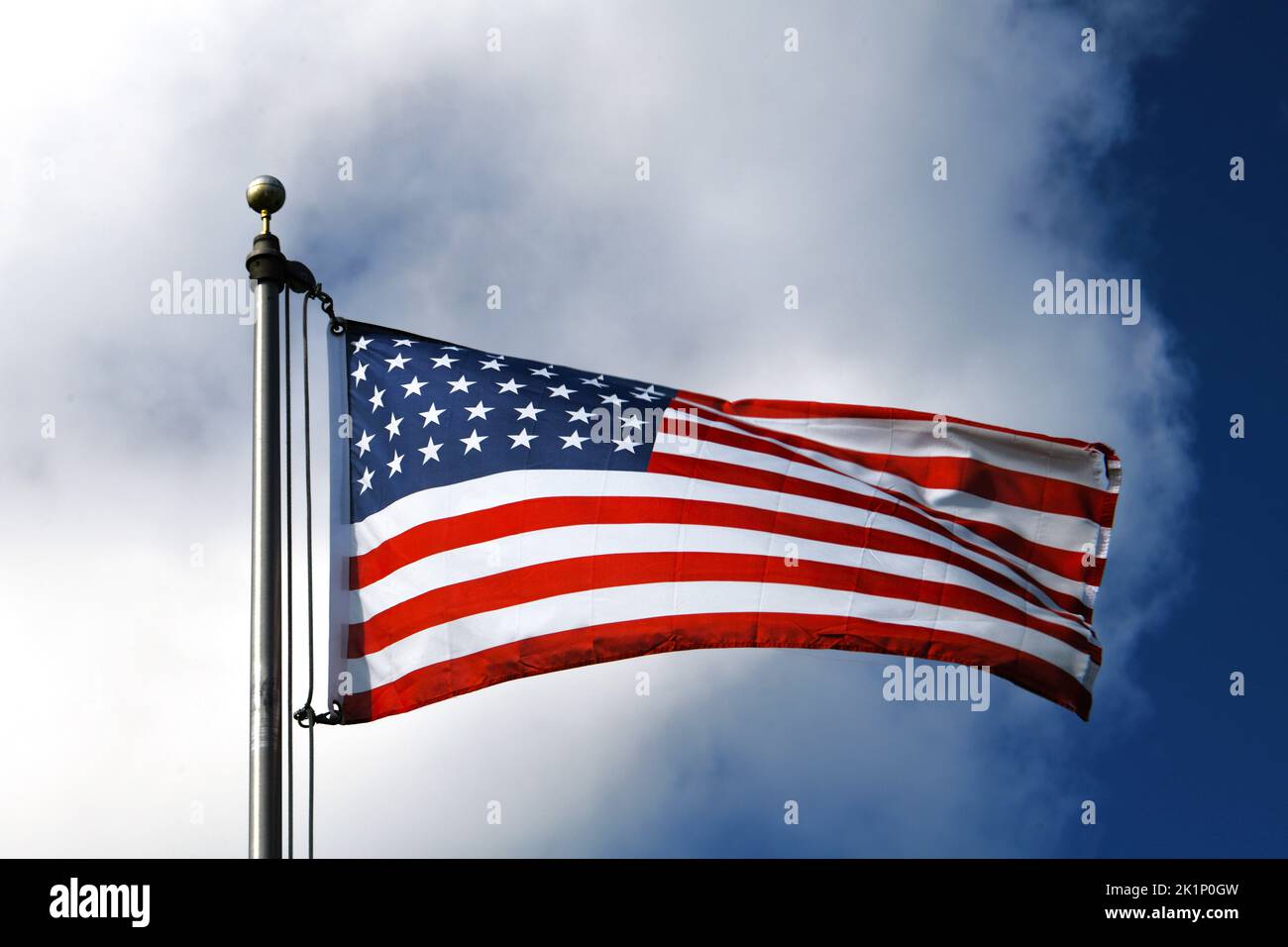 Die amerikanische Flagge. Stockfoto