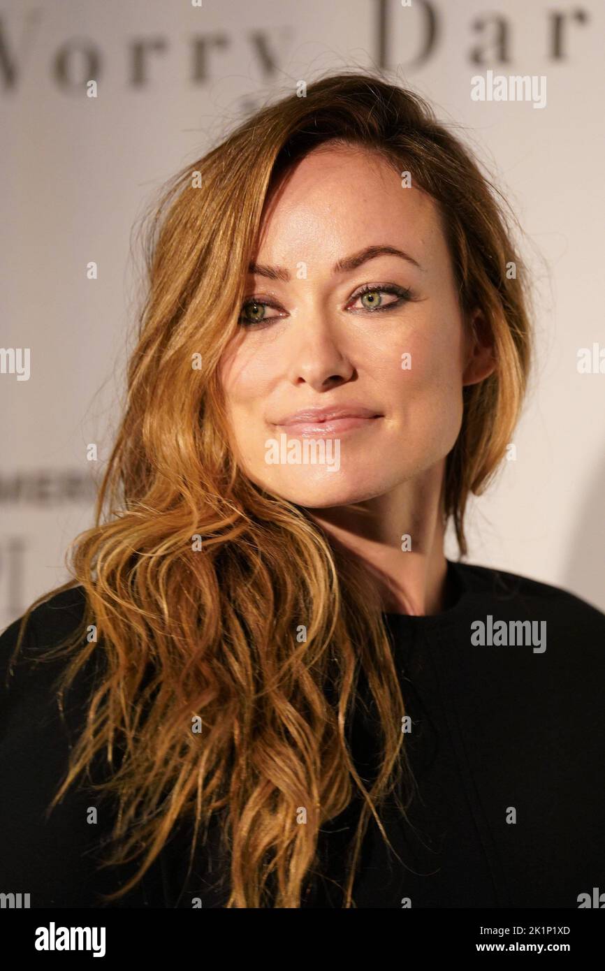 New York, NY, USA. 19. September 2022. Olivia Wilde bei der Ankunft für DON'T WORRY DARLING Premiere, AMC Lincoln Square IMAX, New York, NY 19. September 2022. Kredit: Kristin Callahan/Everett Collection/Alamy Live Nachrichten Stockfoto