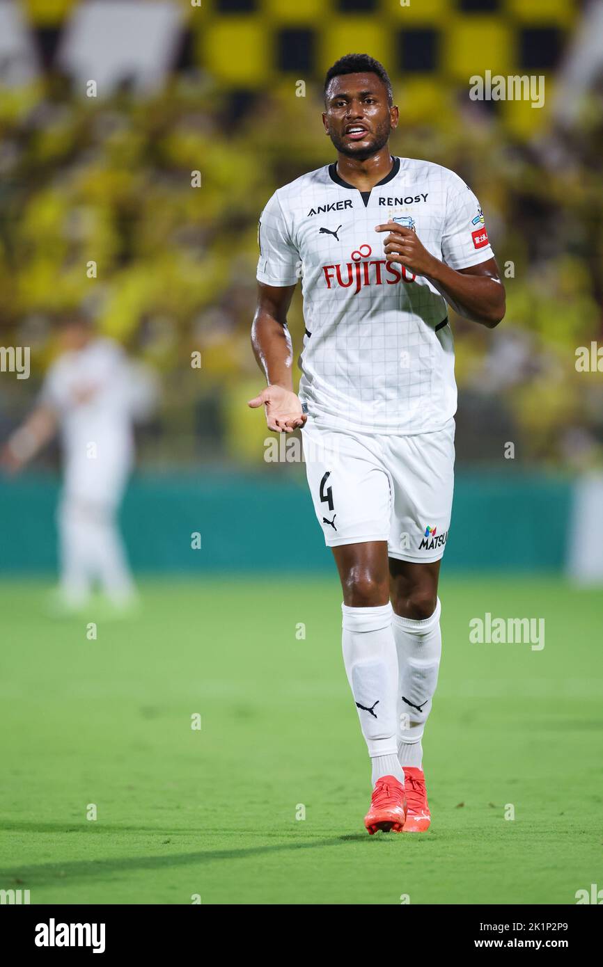 Sankyo Frontier Kashiwa Stadium, Chiba, Japan. 17. September 2022. Jesiel (Frontale), 17. SEPTEMBER 2022 - Fußball/Fußball : 2022 J1 Ligaspiel zwischen Kashiwa Reysol 1-1 Kawasaki Frontale im Sankyo Frontier Kashiwa Stadium, Chiba, Japan. Quelle: Naoki Morita/AFLO SPORT/Alamy Live News Stockfoto