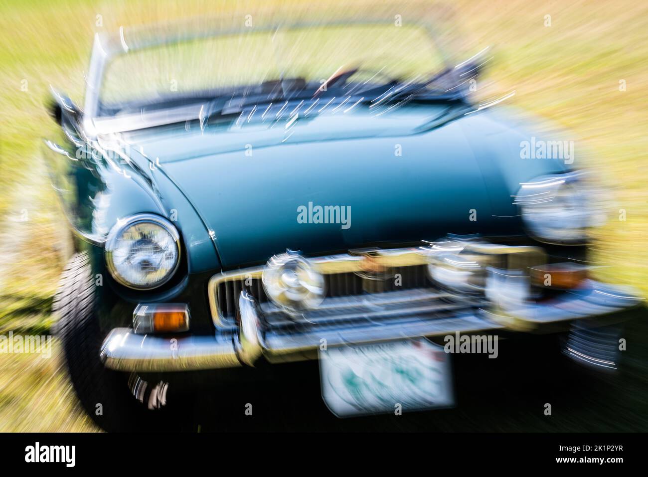 MGB-Sportwagen auf der Sportwagen-Show „British Invasion“ in Stowe, Vermont, USA. Stockfoto