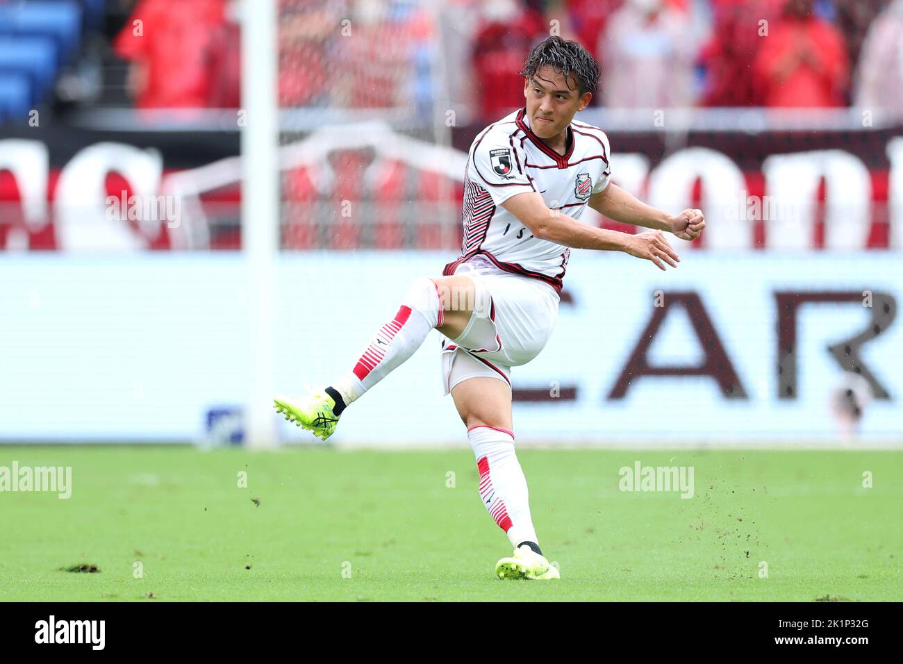 Kanagawa, Japan. 18. September 2022. Tomoki Takamine (Consadole),Fußball/Fußball : 2022 J1 Liga-Spiel zwischen Yokohama FMarinos 0-0 Hokkaido Consadole Sapporo im Nissan Stadium in Kanagawa, Japan . Quelle: Naoki Nishimura/AFLO SPORT/Alamy Live News Stockfoto