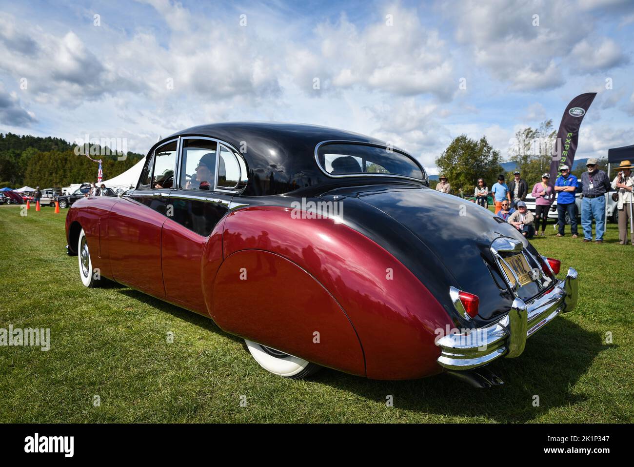 Jaguar Sportwagen auf der Sportwagen-Show „British Invasion“ in Stowe, Vermont, USA. Stockfoto