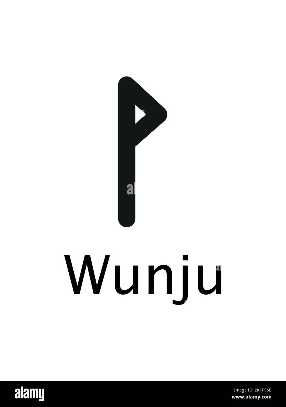 Wunju Des Runes Alphabets Futhark Alte Deutsche Schreiben Vektor