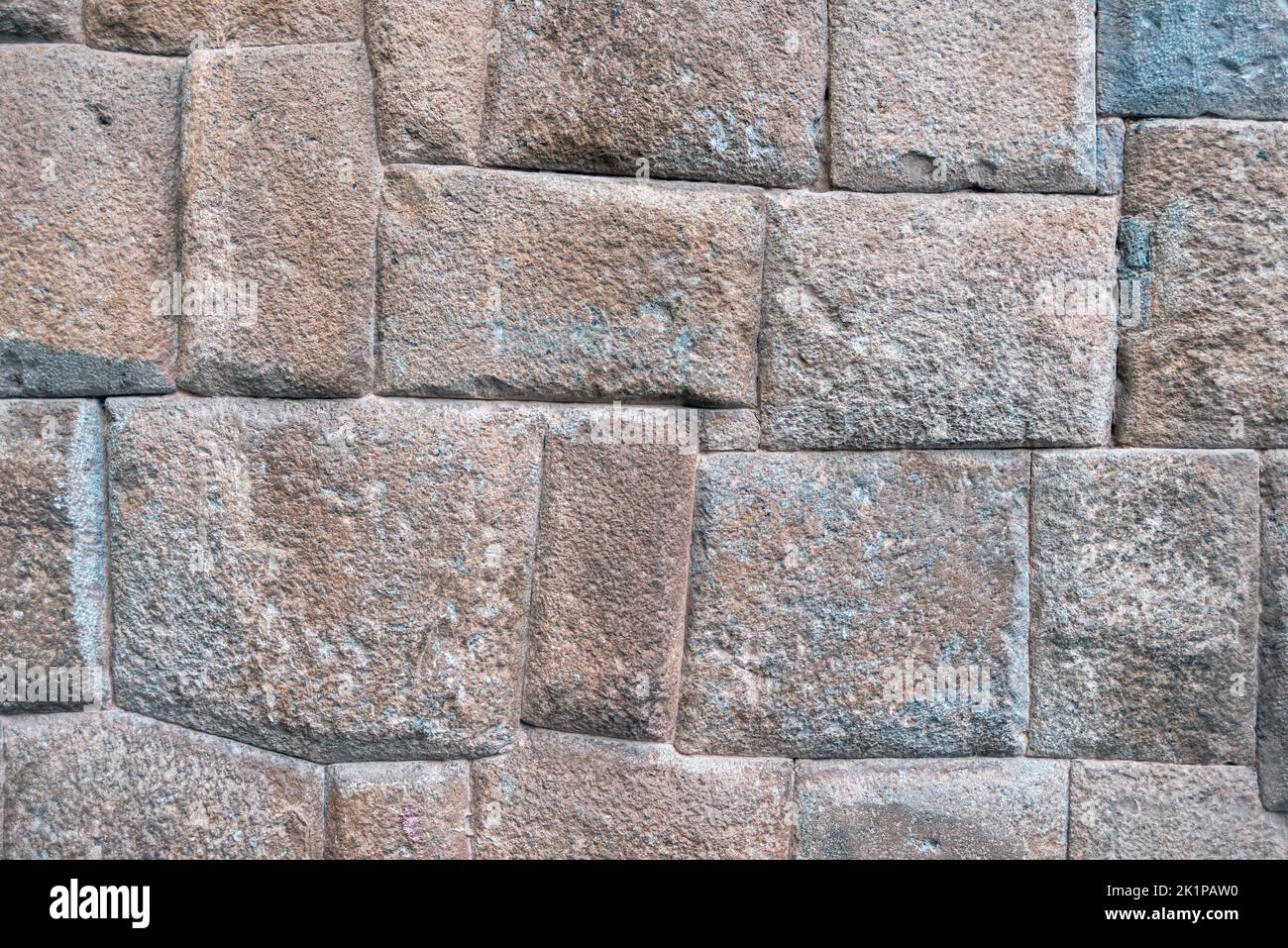 Alte Steinkeller Wand in Cusco, Peru Stockfoto