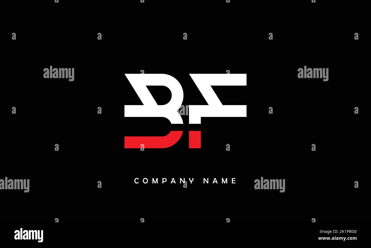 BF, FB Abstract Letters Logo Monogramm Stock Vektor