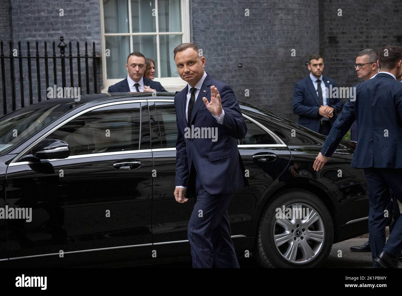 FOTO:JEFF GILBERT 18.. September 2022 Andrzej Duda, polnischer Präsident Visitis Downing Street, London Stockfoto