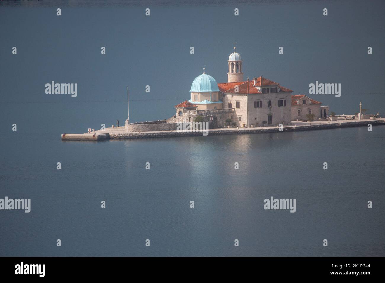 Kirche der Muttergottes vom Felsen in Perast, Montenegro Stockfoto